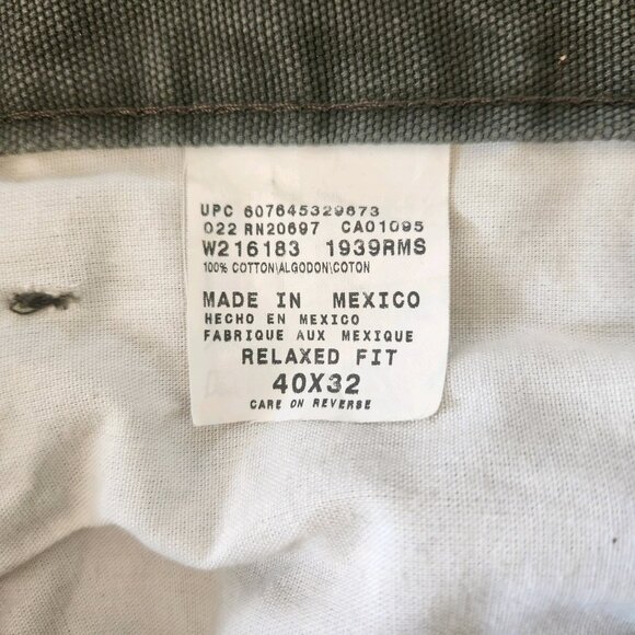 Dickies Carpenter Pants Canvas Work‎ Workwear Utility Green Mens 40x32 EUC - Picture 11 of 14